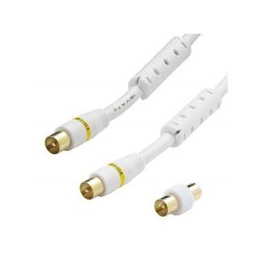 Cable TV - 9.52 mm - 19VATC - Filtr� - M / F - Privil�ge - 5 M�tres + Adaptateur - Erard 4633