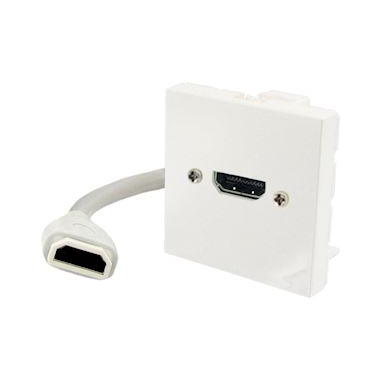 Plastron - Legrand 2 Modules - 45 x 45 - HDMI F / F - 0.20 M�tre - Erard 902842