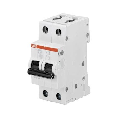 Disjoncteur - ABB S202 - 2 Poles - 4A - Courbe C - Bornes � vis - 10KA - ABB 2CDS252001R0044