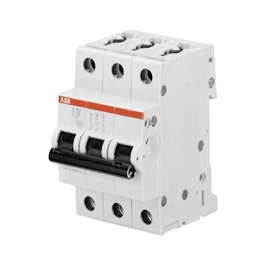 Disjoncteur 3 P�les - ABB S203 - 10A - Courbe C - Bornes � vis - 10kA - ABB 2CDS253001R0104