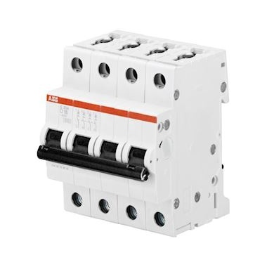 Disjoncteur 4 P�les - ABB S204 - 63A - Courbe D - Bornes � vis - 10kA - ABB 2CDS254001R0631