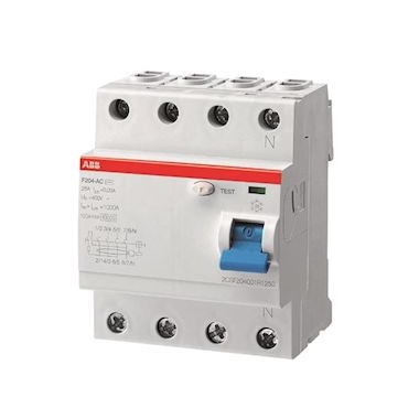 Interrupteur diff�rentiel - 4 P�les - ABB F204 - 40A - 30 mA - Type A - ABB 2CSF204123R1400