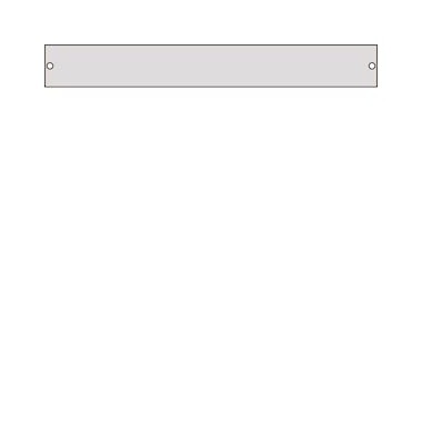 Plastron plein - 70 x 600 mm - Hager UC230