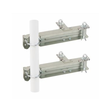 Fixation Double Mat - Diam�tre 30 � 50 mm - Zinc Blanc - Erard 802604