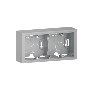 Cadre saillie - Legrand Dooxie - 2 Postes - Alu - Legrand 600142