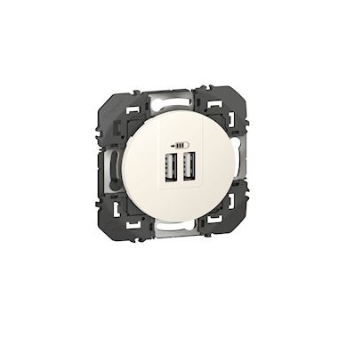 Chargeur - 2 USB - Type A - 2.4A - 12W - Blanc - Legrand Dooxie 600343