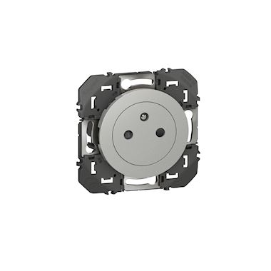 Prise de courant - 2P+T - Surface - Alu - Legrand Dooxie 600435