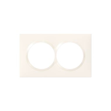 Plaque Legrand Dooxie - 2 postes - Blanc - 57 mm - Legrand 600807