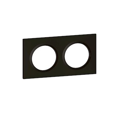 Plaque Legrand Dooxie - 2 postes - Noir velour - Legrand 600862
