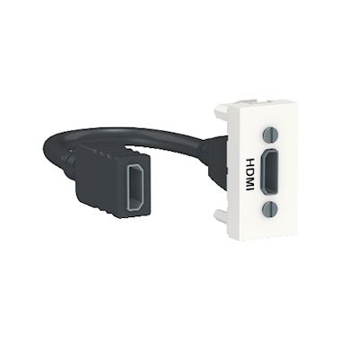 Prise HDMI - 1 Module - Blanc - Schneider Unica NU343018