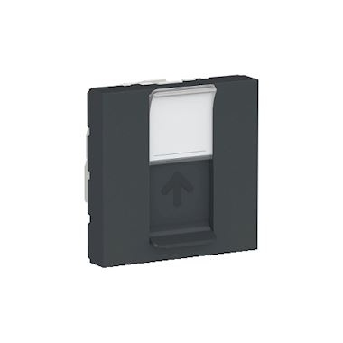 Prise RJ45 - 2 Modules - CAT6A - FTP - Anthracite - Schneider electric NU344954