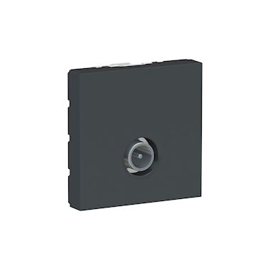 Prise t�l�vision - TV m�le - 2 Modules - Anthracite - Schneider electric NU346254