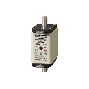 Fusibles � couteaux - NH0 - 0 GG - 125A - Avec indicateur - 500V - Mersen V200808
