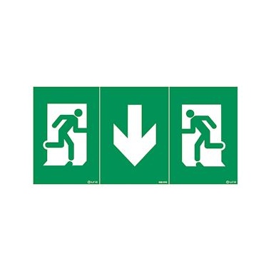 Pictogramme autocollant universel - Signalisation d'�vacuation - 109 x 217 mm - URA 956970