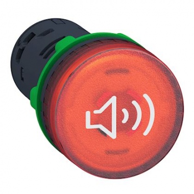 Buzzer - lumineux - Harmony XB5 - 90dB - 24V AC/DC - Rouge - Schneider electric XB5KS2B4
