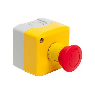 Boite  bouton - Arret d'urgence - Pousser tourner - 1 contact NF - Schneider electric XALK178