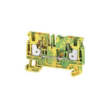 Bloc de jonction de passage - A2C - PUSH IN - 4 mm� - Vert / jaune - Weidmuller 2051360000