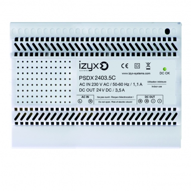 Alimentation - Modulaire - Chargeur - 7 Modules - 230V AC vers 24V DC - Izyx PSDX2403.5C