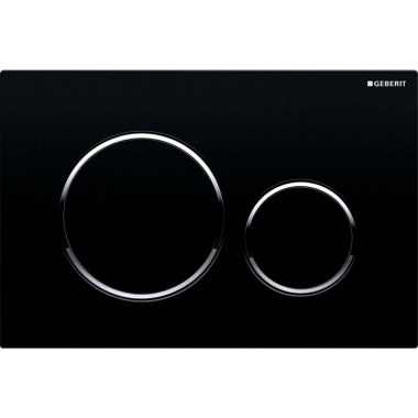 Plaque de d�clenchement - Geberit Sigma 20 - Double touche - Noir chrom� - Geberit 115.882.KM.1