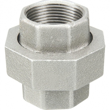 Manchon union � joint conique - Femelle / Femelle - Fonte mall�able galvanis�e - 33 x 42 - Sferaco 340033G