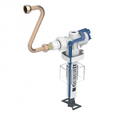 Robinet flotteur - Type 383 - Alimentation lat�rale - 3/8 - Avec crosse en cuivre - Geberit 240.784.00.