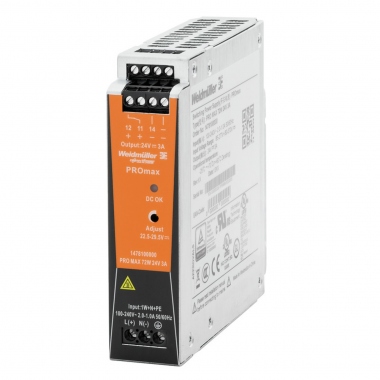 Alimentation � d�coupage - PRO MAX - 24 Volts - 72 Watts - 3A - Weidmuller 1478100000
