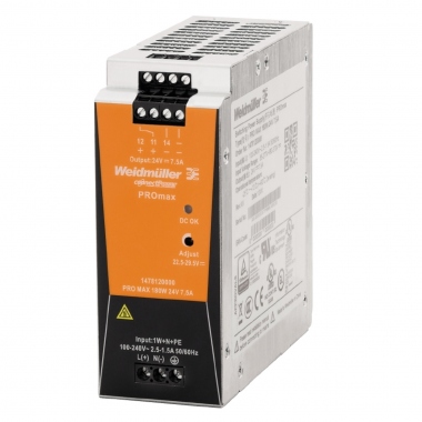 Alimentation � d�coupage - PRO MAX - 24 Volts - 180 Watts - 7.5A - Weidmuller 1478120000