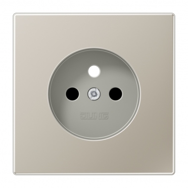 Enjoliveur - Pour prise Franco / Belge - LS - M�tal Inox - Jung ES1521FKIPL-1