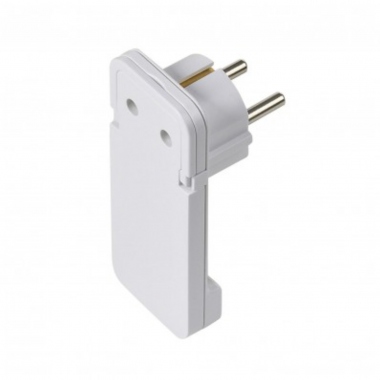 Prise �lectrique - 2 P+T - M�le - 16A - Ultra plate - Coud�e � 90 degr�s - Erard 728700