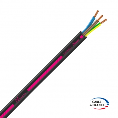Cable �lectrique - Rigide - R2V - 3G1.5 mm� - Bobine de 25 M�tres - Distingo