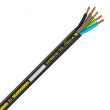 Cable lectrique - Rigide - R2V - 5G2.5 mm - Couronne de 50 mtres - NXTAG - Distingo