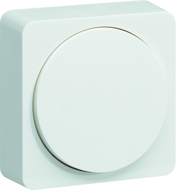 Interrupteur - Va et vient - Bouton poussoir - Complet - HAGER Ateha WJC001B