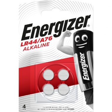Pile bouton - Alcaline - LR44/A76 - Lot de 4 - Energizer 411164