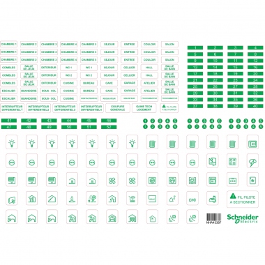 Page symbole �tiquette - Lot de 10 - Resi9 - Schneider Electric R9H13228