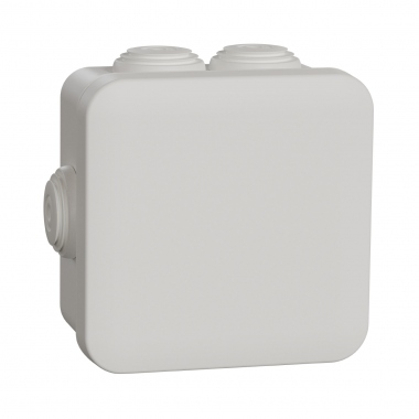 Boite de d�rivation - Avec embouts - 80 x 80 x 45 mm - Blanc - Schneider Electric IMT05024