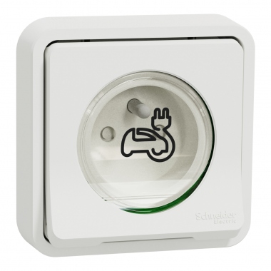 Prise de courant renforc�e - Encastr� - Mureva Sty - Blanc - Schneider Electric MUR39011