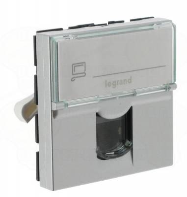 Prise RJ 45 cat. 6 FTP alu 2M Legrand Mosaic