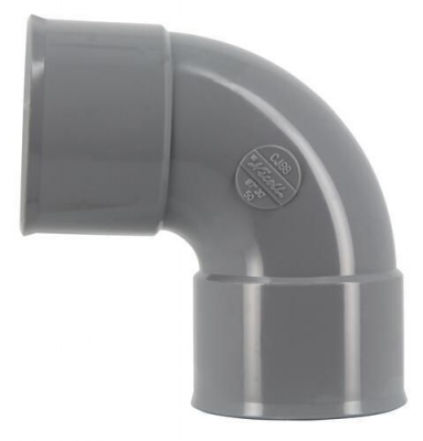 Coude PVC - Femelle / Femelle - 87�30 - Simple - Diam�tre 50 mm - Nicoll UCJ88