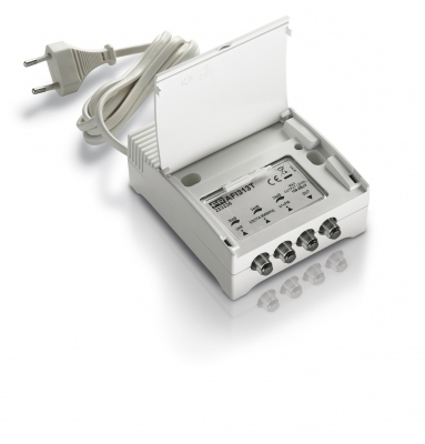 Amplificateur int�rieur fixe - 1 entr�e - 2 sorties - VHF+UHF - 15 Db - Fracarro AFI121T