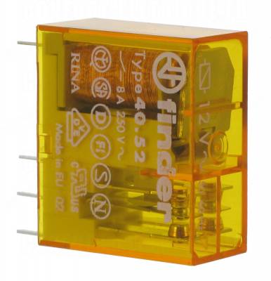 Relais miniature 12 volts AC 2 contacts 8 Amp�res