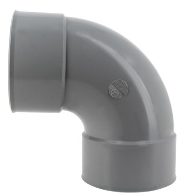 Coude PVC - Femelle / Femelle - 87�30 - Simple - Diam�tre 125 mm - Nicoll UCX88