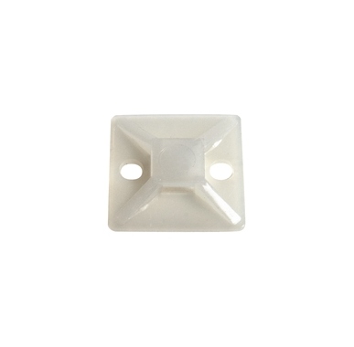 Embase adh�sive ou � visser 19 x 19 mm transparente