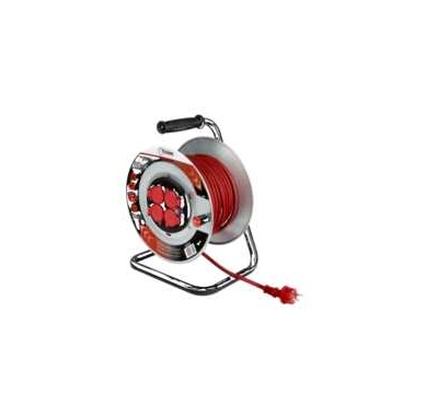 Enrouleur - 30 m�tres - Flasque m�tallique - Cable 3G1.5 mm