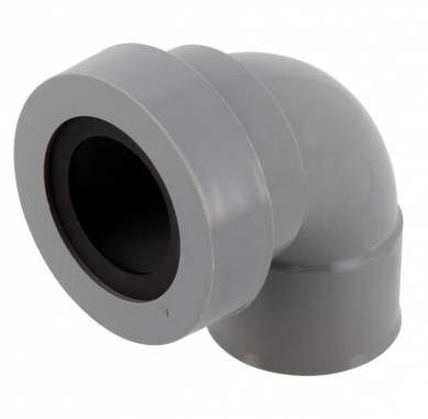 Coude PVC - Femelle / Femelle - 87�30 - Diam�tre 40 mm - A joint - Nicoll UCH88J