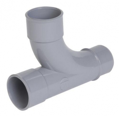 T� pied de biche PVC - M�le / Femelle - 87�30 - Diam�tre 40 mm - Grand rayon - Nicoll TH18