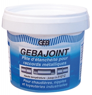 Pte d'tanchit pour raccords filets mtaliques - Geb GEBAJOINT - Pot de 500 grammes