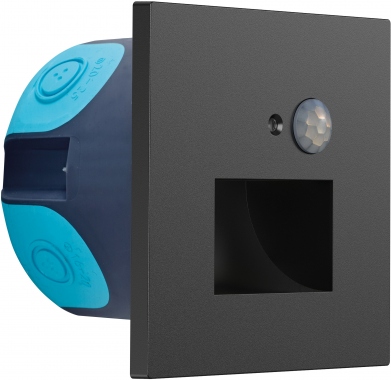 Encastr� de mur - Aric WALL CARRE - 2 Watts - 3CCT - Sensor - Noir - Aric 51840