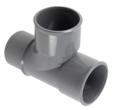 T� pied de biche PVC - M�le / Femelle - 87�30 - Diam�tre 40 mm - Nicoll UTH188MF