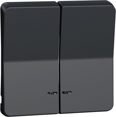 Enjoliveurs - 2 demi - Gris - Mureva styl - Schneider electric MUR34205