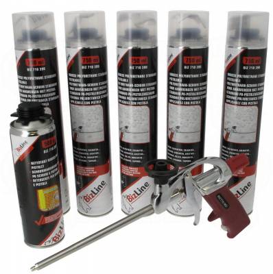 Lot de 5 mousse polyur�thane expansive en bombe